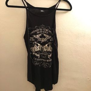 Vintage motorcycle west coast tank
